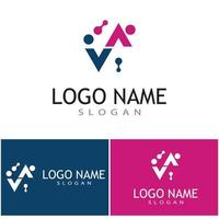 molécula símbolo logotipo modelo ilustração vetorial design vetor