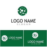 molécula símbolo logotipo modelo ilustração vetorial design vetor