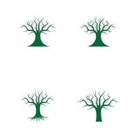 ícone de vetor de modelo de logotipo de árvore