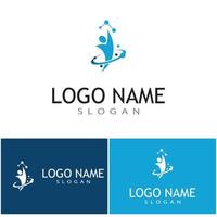 molécula símbolo logotipo modelo ilustração vetorial design vetor