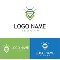 modelo de logotipo de diamante ilustração vetorial ícone design vetor