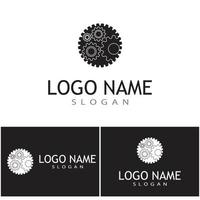 engrenagem logotipo modelo vetorial ícone ilustração design vetor