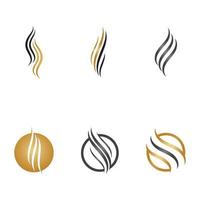 conjunto de logotipo de design de ilustração vetorial de ícone de cabelo vetor