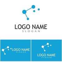 molécula símbolo logotipo modelo ilustração vetorial design vetor