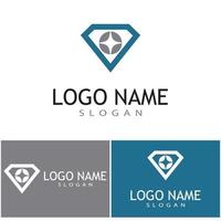 modelo de logotipo de diamante ilustração vetorial ícone design vetor