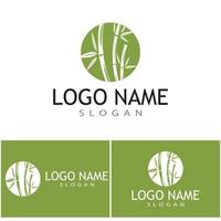 modelo de logotipo de bambu ilustração vetorial ícone design vetor