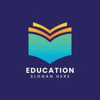 design de logotipo educacional moderno abstrato, design de logotipo educacional gradiente colorido vetor
