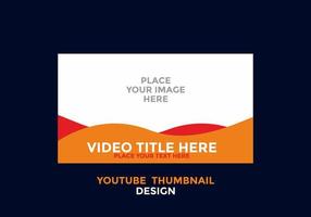 design de miniatura editável do youtube no tema de cor vermelho e laranja vetor