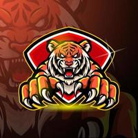 mascote tigre. design de logotipo esportivo vetor