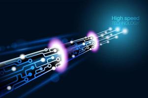 Tecnologia de fibra óptica de alta velocidade vetor