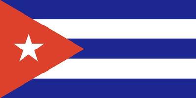 bandeira de cuba. cores e proporções oficiais. bandeira nacional de cuba. vetor