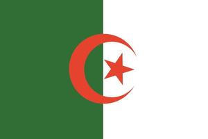 bandeira da argélia. cores e proporções oficiais. bandeira nacional da Argélia.