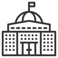 vetor de logotipo de ícone de linha do governo