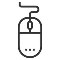 vetor de ícone de linha do mouse, logotipo