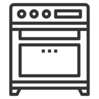 vetor de ícone de linha de forno elétrico, logotipo