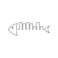 design de ícone de música de peixe vetor