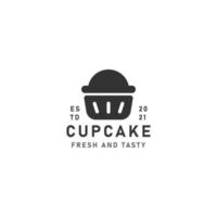 cupcake ícone sinal símbolo hipster vintage logotipo vetor