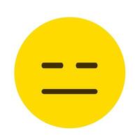 emoji de vetor de rosto mal-humorado entediado