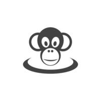 design plano de vetor de ilustração de ícone de logotipo de macaco