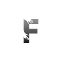 ícone de logotipo letra f com modelo de símbolo de design de mão vetor