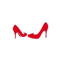 sapato de mulher, vetor de design de ícone de logotipo de salto alto