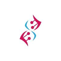 dna, vetor de design de ícone de logotipo de sinal genético