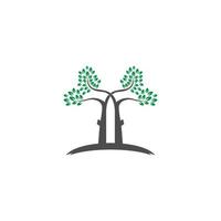 ícone de árvore ilustração em vetor design de galho de árvore