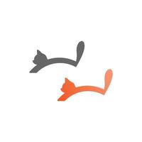vetor de ilustração de design de logotipo de ícone de gato