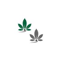 modelo de vetor de design de logotipo de folha de cannabis