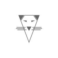 vetor de ilustração de design de logotipo de ícone de gato