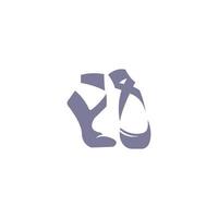 sapato de bailarina, vetor de design de ícone de logotipo de sapato de balé