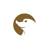 vetor de ilustração de design de ícone de logotipo de animal toupeira