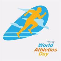 gráficos vetoriais do dia mundial do atletismo bom para a celebração do dia mundial do atletismo. design simples e elegante vetor