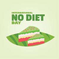 internacional sem ilustração vetorial de dia de dieta. bom para dias internacionais sem dieta. perfeito para cartões, cartazes e banners vetor