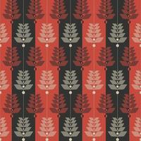 moderno vermelho-preto listras cor étnica flor forma sem costura de fundo. estilo nórdico escandinavo. uso para tecido, têxtil, elementos de decoração de interiores, estofados, embrulhos.