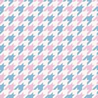padrão sem emenda tradicional houndstooth com fundo de cor feminina rosa azul moderna. uso para tecido, têxtil, elementos de decoração de interiores, embrulho. vetor