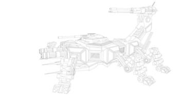 arte de linha de tanques militares vetor