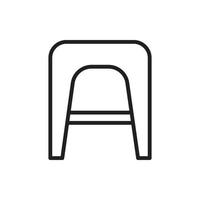 cadeira de aço para recurso gráfico do site, apresentação, símbolo vetor