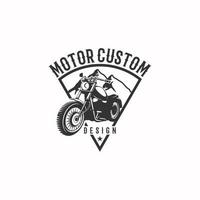 design de sinal de logotipo personalizado do motor vetor