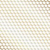 Decorativo ouro e branco hexagonal de fundo vetor