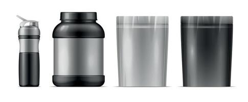 conjunto de nutrição fitness vetor