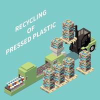 ilustração de reciclagem de plástico vetor