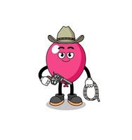 personagem mascote de balão como um cowboy vetor