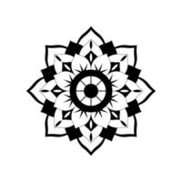 design de vetor criativo, flor de mandala simples para decoração ou plano de fundo.