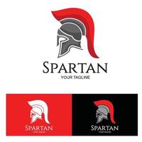 logotipo do capacete espartano vetor