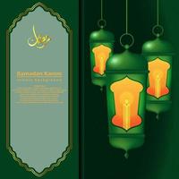 ilustração vetorial ramadan lentern background bom para cartão de saudação ramadan, impressão de conteúdo de fundo ramadan etc. vetor