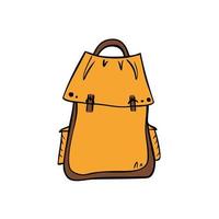 mochila de caminhada esportiva. ilustração vetorial em estilo doodle. vetor