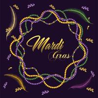 decoração colar para celebração mardi gras vetor