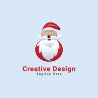 logotipo e clipart do papai noel vetor