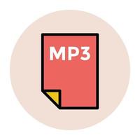 conceitos de mp3 na moda vetor